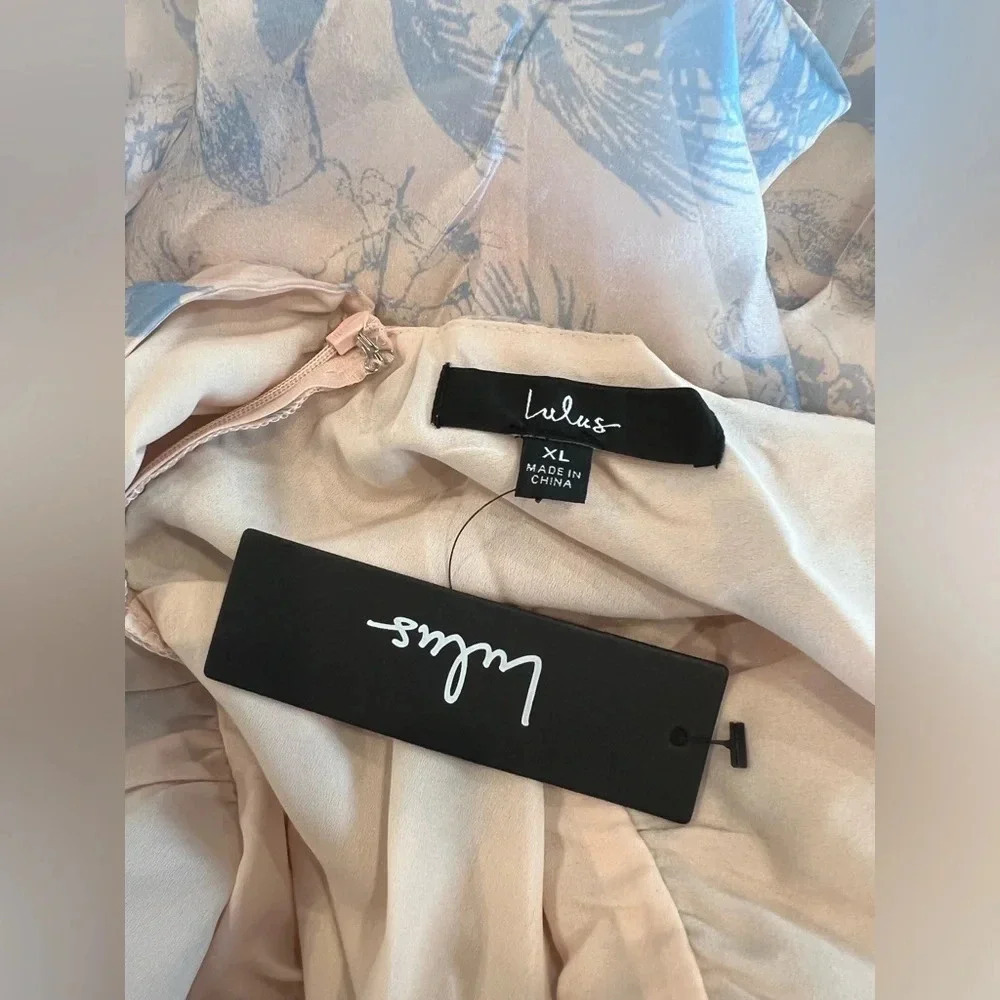 Charm Floral Tie Strap Maxi Dress Blush Blue - Picture 11 of 13